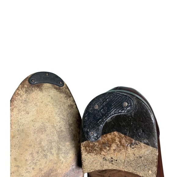 Johnson & Murphy  men’s shoes leather throughout size 9.5 brown - Picture 7 of 9